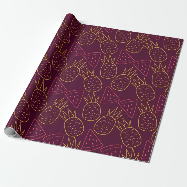 Fruit seamless pattern | Fruit surface pattern 18 Presentpapper (Utrullad)