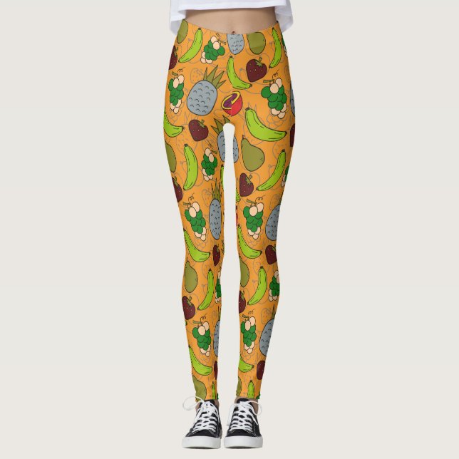 Fruit seamless pattern | Fruit surface pattern 23 Leggings (Framsida)