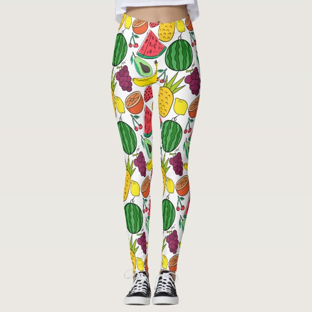Fruit seamless pattern | Fruit surface pattern 37 Leggings (Framsida)