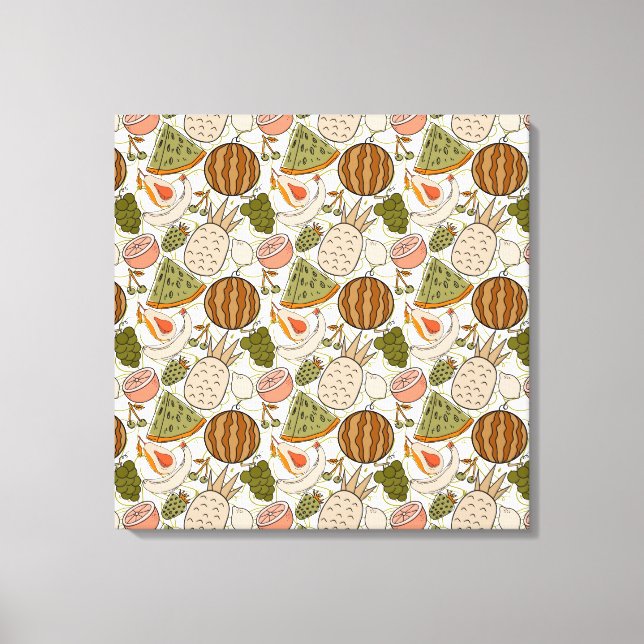 Fruit seamless pattern | Fruit surface pattern 54 Canvastryck (Framsida)