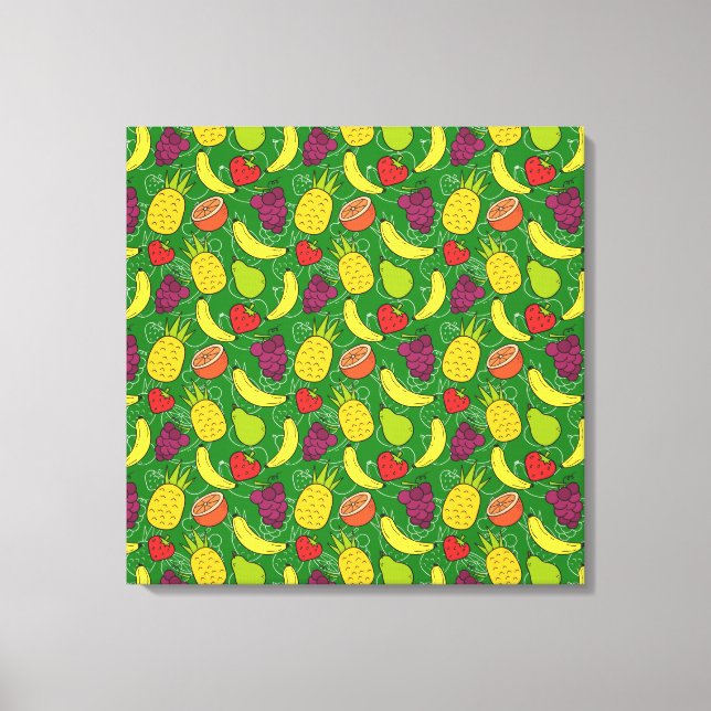 Fruit seamless pattern | Fruit surface pattern 7 Canvastryck (Framsida)