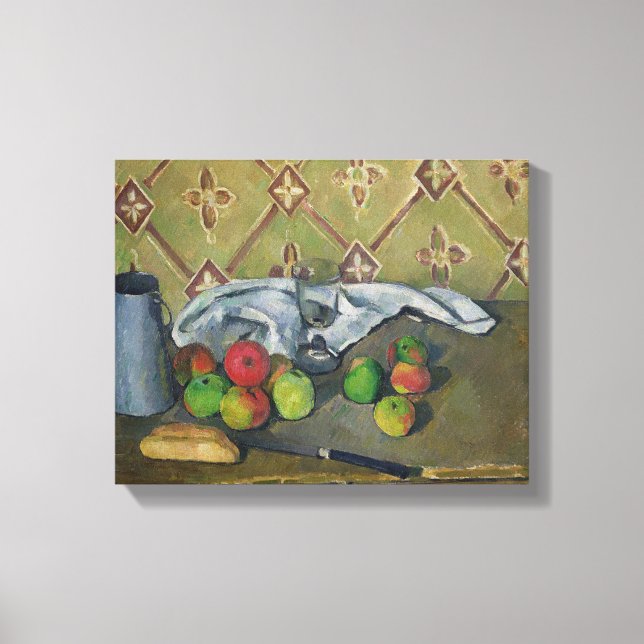 Fruit, Serviette och Mjölk Jug, 1879-82 Canvastryck (Framsida)