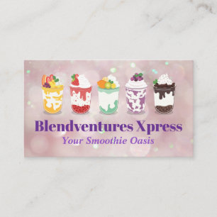 Fruit Smoothie Shakes Berries Visitkort