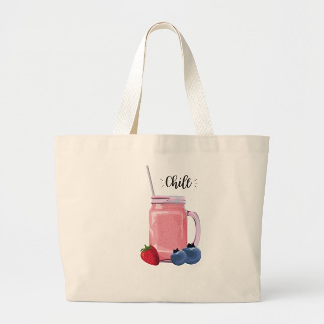 Fruit Smoothie Tote bag Jumbo Tygkasse (Framsidan)