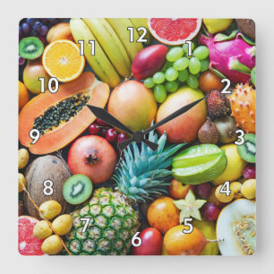 Fruit-sortimentet Fyrkantig Klocka