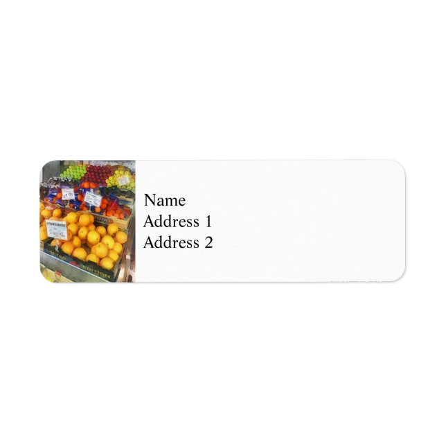 Fruit stand Hoboken NJ Returadress Etikett (Framsidan)