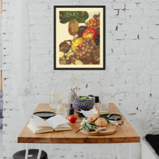 Fruit Still Life Framed Art - Kitchen Decor Canvastryck