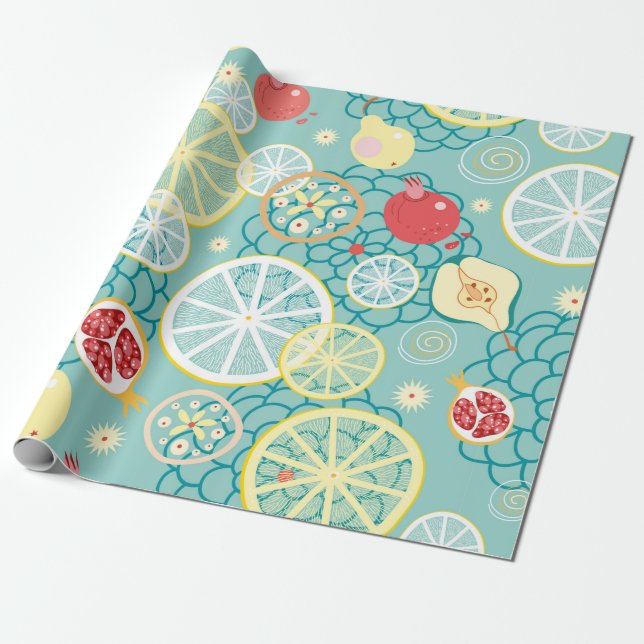 Fruit struktur presentpapper (Utrullad)