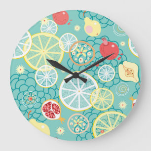Fruit Struktur, Vibrant Background. Stor Klocka