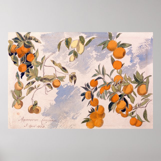 Fruit Trees - Edward Lear Poster (Framsidan)