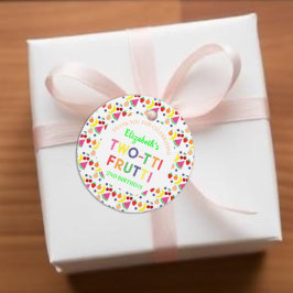 Fruit Two-Ti Frutti 2nd Birthday Gåvor Etiketter