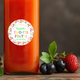 Fruit Two-Ti Frutti 2nd Birthday Runt Klistermärke