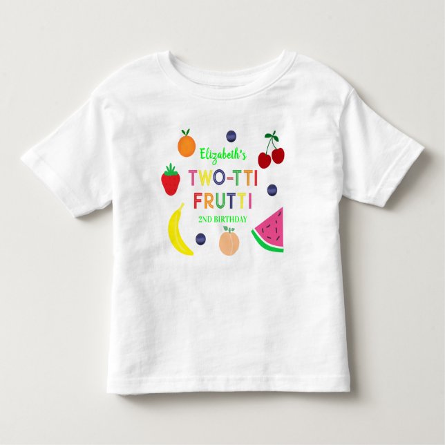 Fruit Two-tti Frutti 2nd Birthday T Shirt (Framsida)