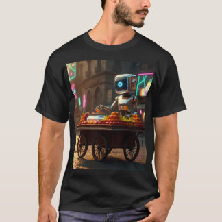 Fruit Vendor Robot – Egyptian Street Fusion Art T Shirt