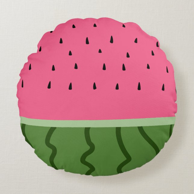 Fruit Watermelon Rund Kudde (Framsidan)
