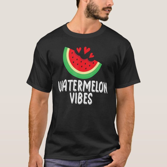 Fruit Watermelon Vibes Watermelon T Shirt (Framsida)