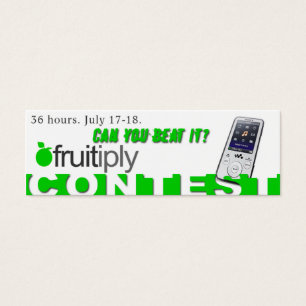 Fruitiply tävling litet visitkort