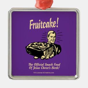 Fruitkaka! Jesus föda Julgransprydnad Metall
