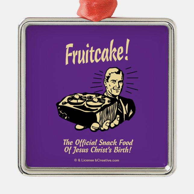 Fruitkaka! Jesus föda Julgransprydnad Metall (Framsidan)