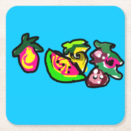 Fruits art fun  underlägg papper kvadrat