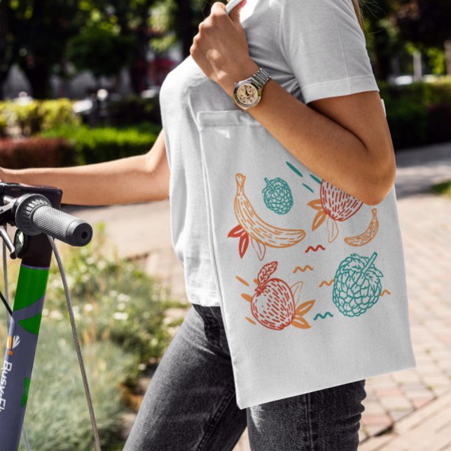 Fruits Hand plockade Tote Bag Tygkasse (Skapare uppladdad)