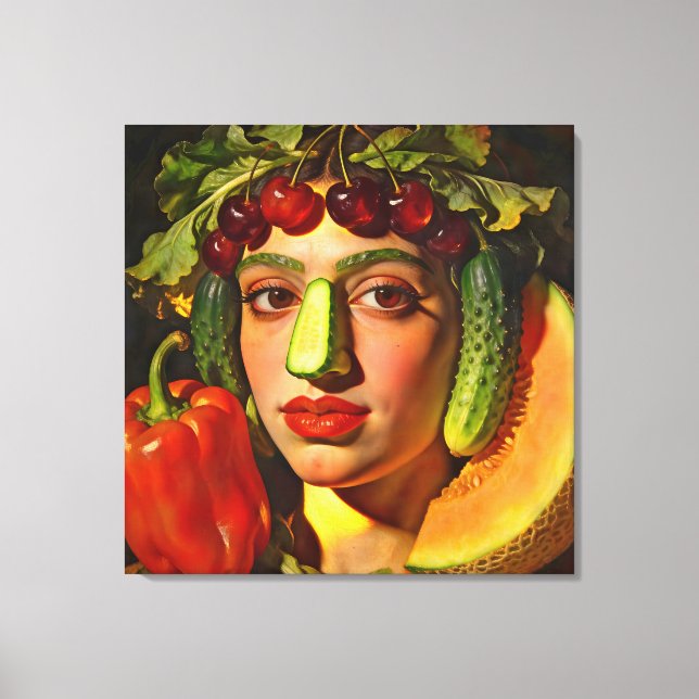Fruits of Expression – A Surreal Portrait Canvastryck (Framsida)
