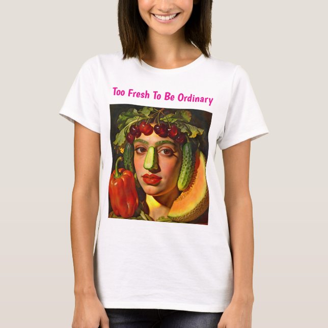 Fruits of Expression – A Surreal Portrait T Shirt (Framsida)