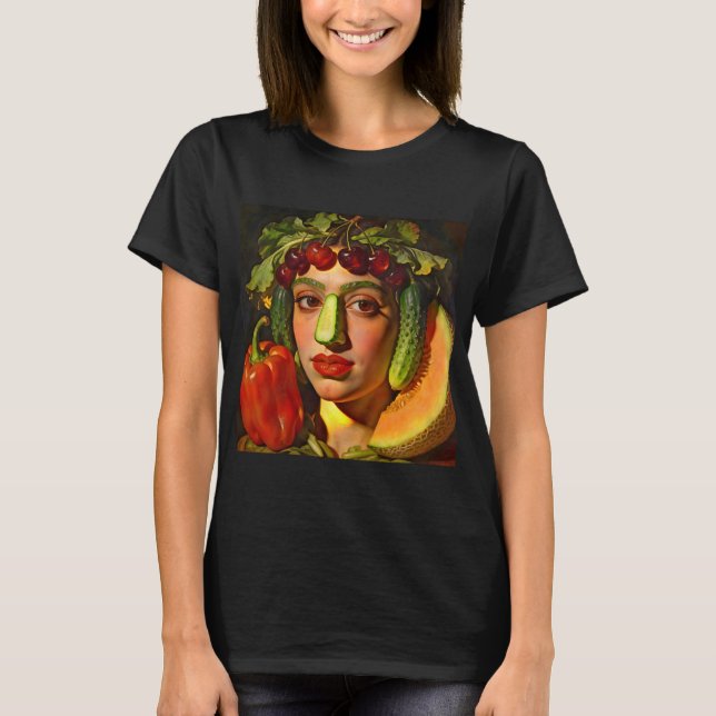 Fruits of Expression – A Surreal Portrait T Shirt (Framsida)