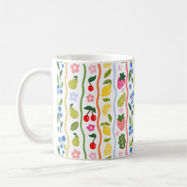 Fruits Pattern Food Summer Elegant Stylish Kaffemugg