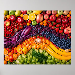 Fruits Vegetables Healthy Food Nutrition Health Poster