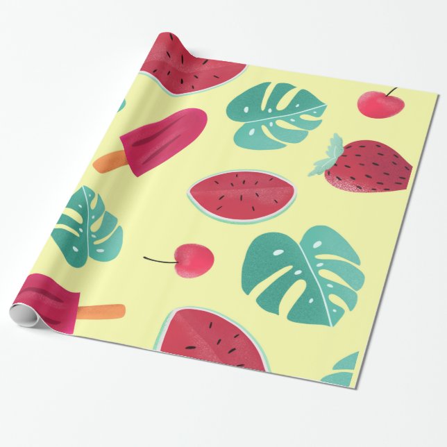 Fruitsicle Wrapping Papper Presentpapper (Utrullad)