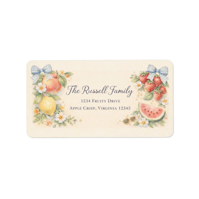 Fruity Address Label Adressetikett (Framsidan)