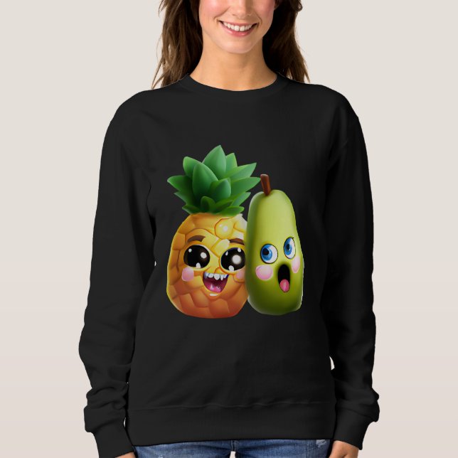 Fruity Love  Pear and Pineapple in Love T Shirt (Framsida)