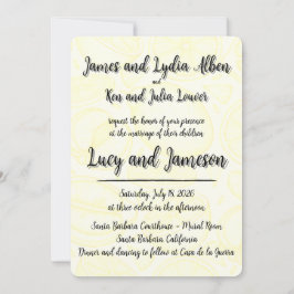 Fruity yellow citrus formal wedding invitation inbjudningar