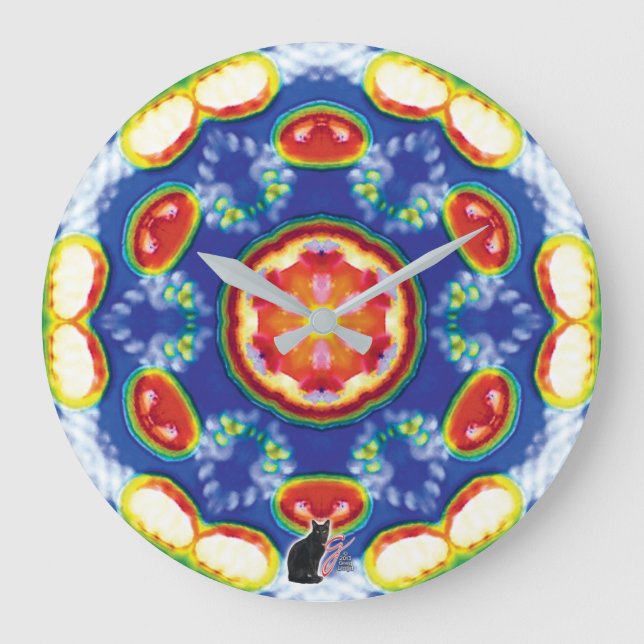 FruityTooty Kaleidoscope Large Clock Stor Klocka (Framsida)