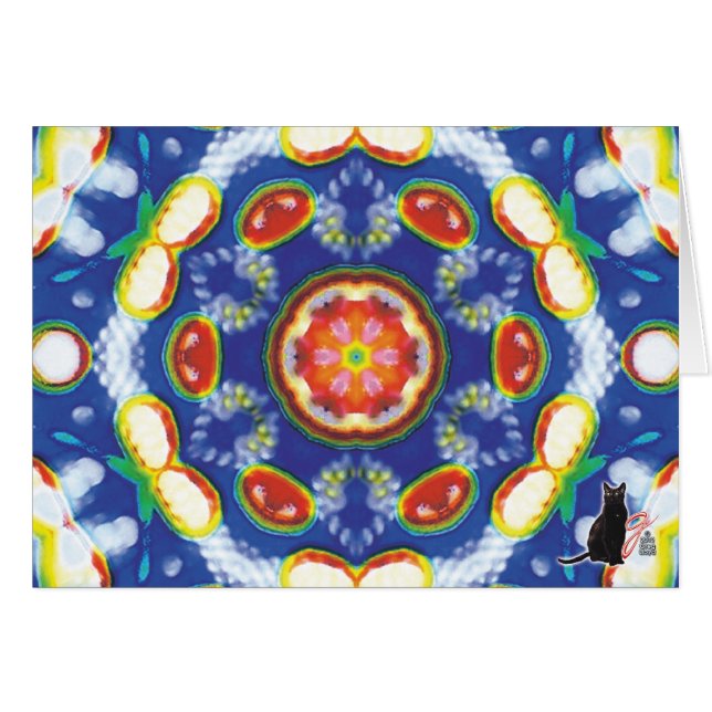 FruityTooty KC Kaleidoscope Hälsningskort (Framsidan Horizontal)