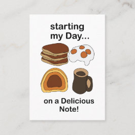 Frukost Börjar Min Dag På En Läcker Not Visitkort