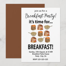 Frukost Dags för frukost Inbjudningar
