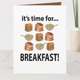 Frukost Dags för frukost Kort