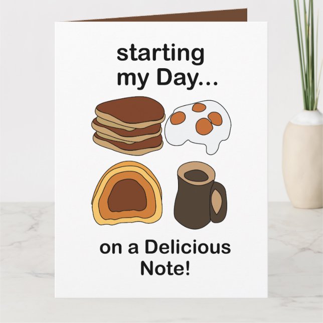 Frukost för en läcker start på dagen kort (Framsida)