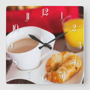 Frukost Fyrkantig Klocka