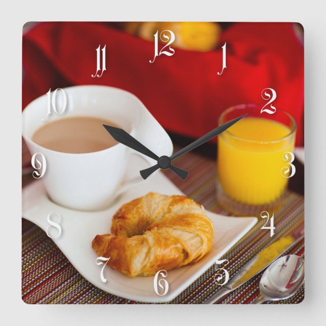 Frukost Fyrkantig Klocka (Framsida)