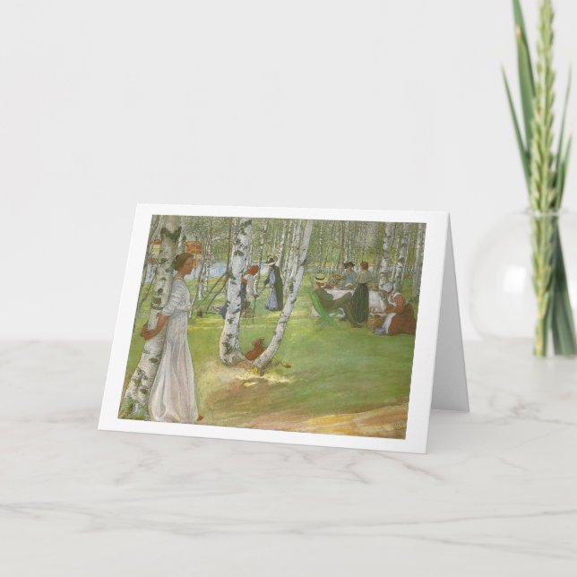 Frukost i det fria av Carl Larsson Kort (Framsida)