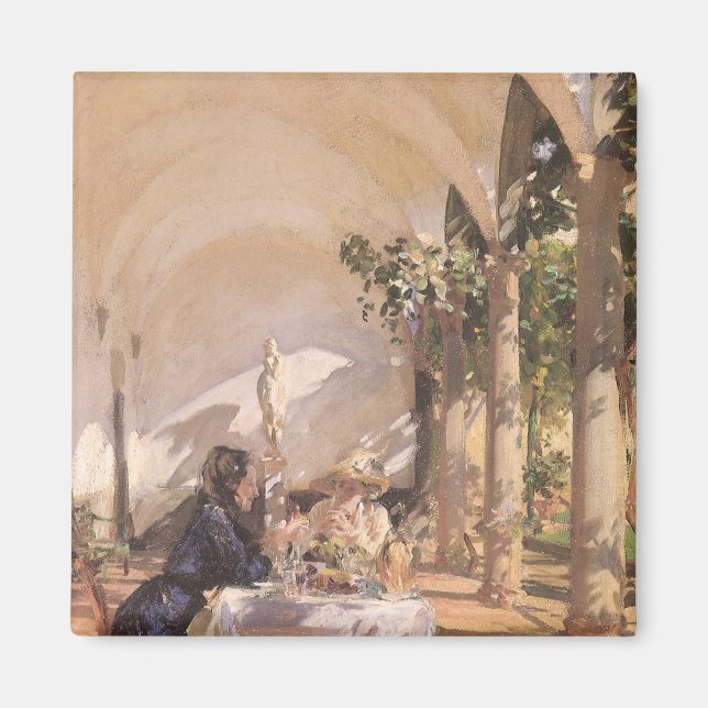 Frukost i loggian av John Singer Sargent Magnet (Framsidan)