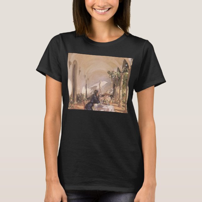Frukost i loggian av John Singer Sargent T Shirt (Framsida)
