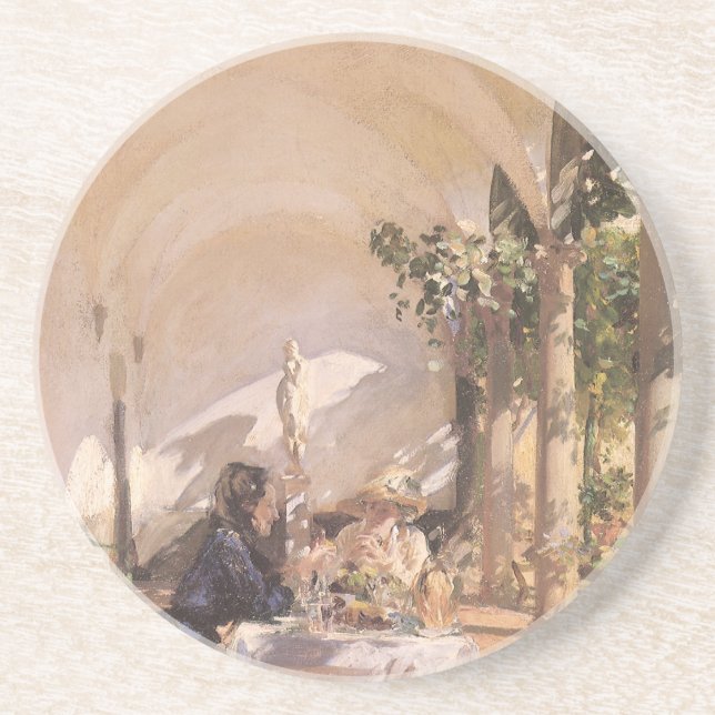 Frukost i loggian av John Singer Sargent Underlägg (Framsidan)