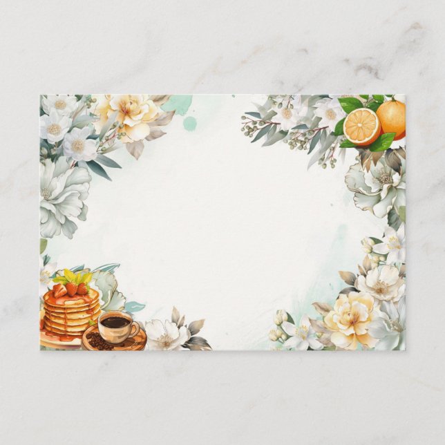 Frukost i säng Blank Receptkort Tilläggskort (Framsida)