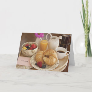 Frukost i sängen för mors dag kort