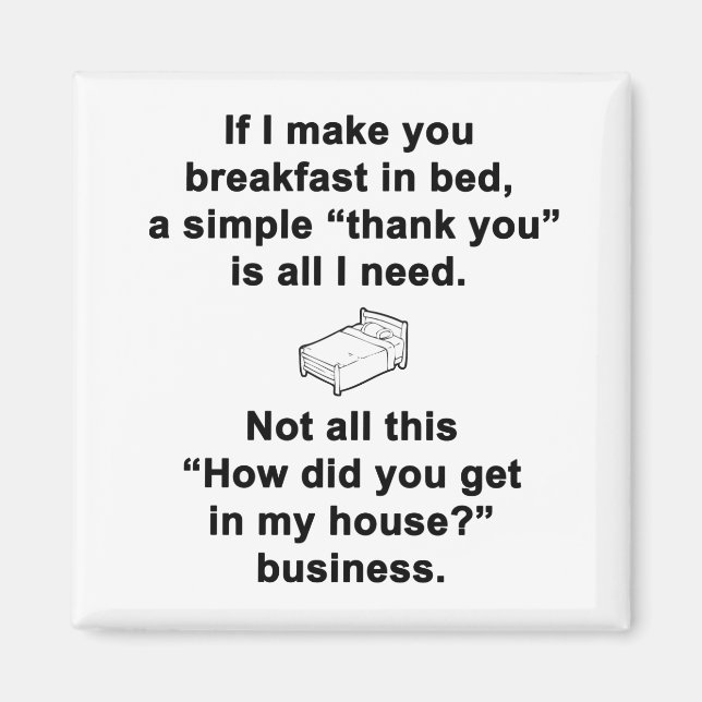 Frukost i sängen magnet (Framsidan)