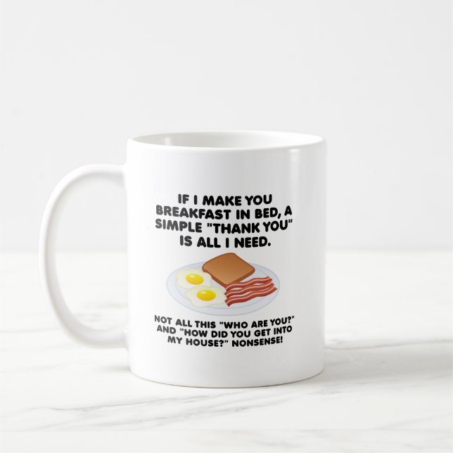 Frukost i Sängen Rolig Mugg (Vänster)